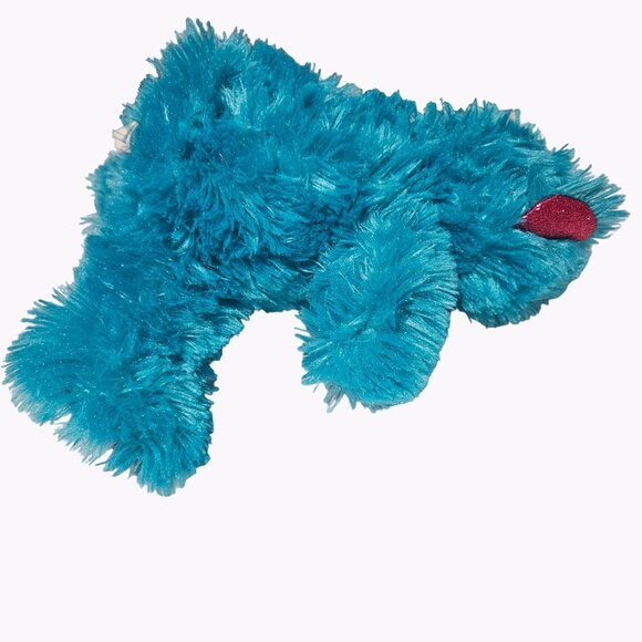 Toy Factory Teddy Bear 11 Inch Blue Fuzzy Pink Bow Plush Stuffed Animal Toy - Picture 3 of 5